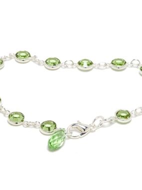 NWT Montreal Made Swarovski Crystal Channel Bracelet with Briolette Charm
